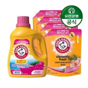 암앤해머세탁세제 트로피컬 용기 3L+리필1.8L x 4개