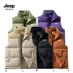 지프 JEEP SPIRIT 남녀공용 패딩조끼 아웃도어 패딩 조끼 겨울 코듀로이 바람막이 등산 런닝 여성 남성 커플 남자 여자 JP986