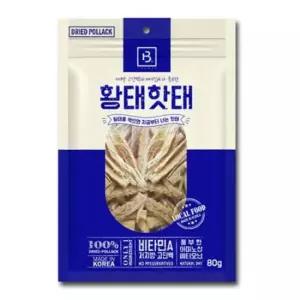 [반려] 브리더랩 황태핫태80g 강아지 반려견 애견 간식 껌 기호성 덴탈 져키 트릿