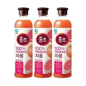 청정원 홍초 자몽(기능성) 900ml, 3개