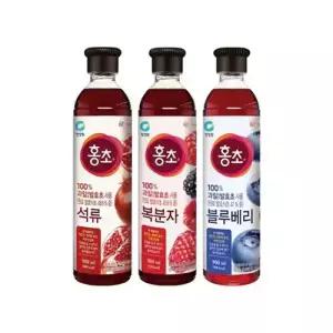 청정원 홍초 시그니처 900ml 3개 세트(석류+복분자+블루베리)