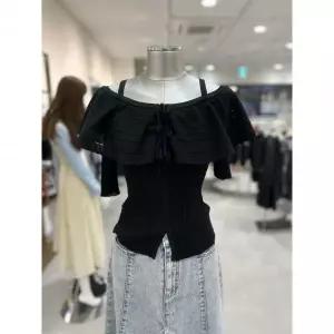품절임박 에고이스트 보트넥 러플 니트 풀오버 ER2KH460 2725006