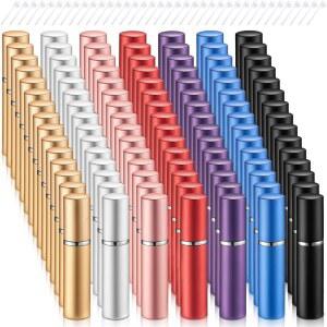 Motiskyy 105 Pcs 5ml Mini Perfume Atomizer Refillable Travel Bottles Bulk Empty Dispenser Kit for Makers with Refill Pump Transfer Tool Outgoing Fragrance Vendor Samples