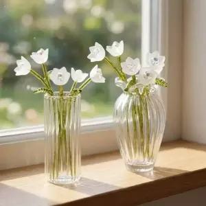 미니 비즈 식물 만들기 DIY 키트 은방울 카라 + 버티컬 화병 미니어쳐 화분 화병 꽃다발 납골당 꾸미기