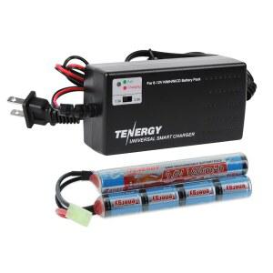 에너지 충전기 및 9.6V NiMH 1600mAh 충전식 버터플라이 배터리 팩, AEG용 미니 타미야 커넥터 포함