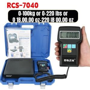DSZH RCS-7040 전자식 디지털 HVAC 에어컨 냉매 충전 저울 프레온 무게 측정 도구 (케이스 포함)