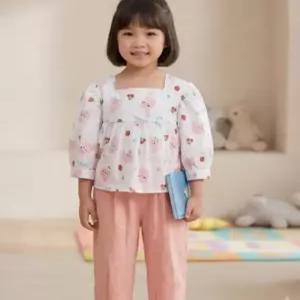 리틀밥독키즈 여름옷 여아 7부야옹 블라우스 꽃송이 시원한바지 셋업 H252MBL03+10
