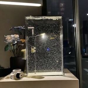 3D DIY 눈송이 작은 무드등 크리스마스 장식 가로등 데스크탑