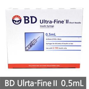 BD 인슐린 주사기 울트라파인2 (100개)/31G 8mm 0.5ml/비디/펜니들