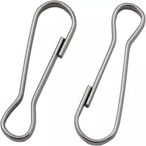 LYECUN 12Pcs 깃대 클립 스냅 훅 액세서리용 스테인리스 스틸 스프링 후크 304개 매달린 새 모이통