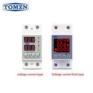 DIN 레일 듀얼 디스플레이 조절 가능 과전압 전류 및 보호 장치 40A 63A 220V