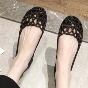 여성 여름 물놀이 수영장 신발 아쿠아 젤리 플랫 슈즈
