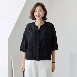 김여사, (무료배송) (신상)(55-77) 럭셔리 자카드 썸머 자켓 3JK606119 엄마옷 중년여성 50대 60대