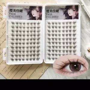 대용량 노글루속눈썹 가닥속눈썹 160pcs 연장 일회용 아이돌 인조 부분 언더 속눈썹 눈썹