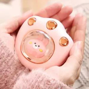 휴대용 캐릭터 충전식 미니 손난로 2단계 온도조절 빠른 예열 고양이 핫팩