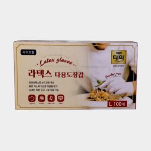 품질좋은 라텍스장갑(대) 100장
