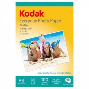 코닥 프린터용지 매트 잉크젯 컬러 프린터 전용지 A3 110g (100매) (9891 647)