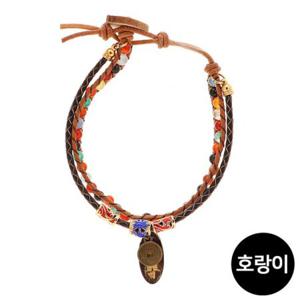 호연 불교 기원 붙는 원석 가죽팔찌 (호랑이띠) 십이지간 띠별 팔찌