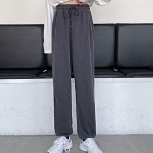 레이디 스포츠웨어 하단라인 끈 조절 룩 면소재 올데이 조거 슬랙스여성용 트레이닝세트 팬츠 추리닝