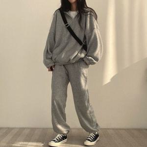 스타일 걸스 데일리룩하프집업 조거 사계절 히트 셋업