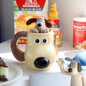 캐릭터 머그컵 모자 그로밋 머그컵 500m 손잡이컵 도자기잔 대용량 생일 집들이 선물