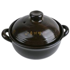 전통 황토 뚝배기 찌개용 내열 뚝배기 손잡이 도자기 냄비
