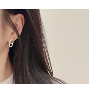 실버925 국내제작 심플 포인트 콩콩 귀걸이 데일리 은 이어링 (SILVER)