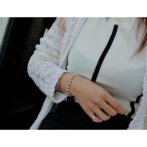 실버925 국내제작 도톰한 6미리 군번줄 실버팔찌 심플 데일리 은팔찌 (SILVER)