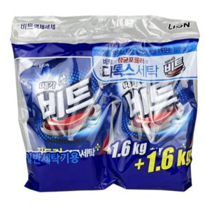 세탁 세제 액체 세제 일반 드럼 리필 대용량 찬물 얼룩 계량 아동 유아 1.6kg 2개