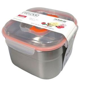키친아트 포스코 304 스테인리스 사각 저장용기 6L 신선 보관 김치통 반찬통
