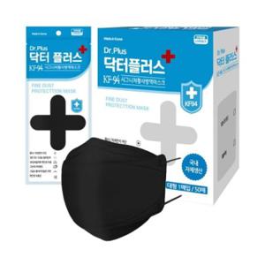 KF94 닥터플러스 입체형(3D) 마스크 400매 개별포장(1매입) 블랙