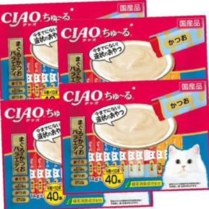 반려묘 습식 출근용 스낵 참치 가다랑어 14g 40P 파우치 스틱