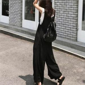 루즈핏 여성 점프 L(55~66) 민소매 여성 오버롤즈 빅사이즈 폴리에스터