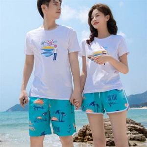 남자 남성 비치 웨어 상하의세트 여성 비치 웨어 수영바지 바지
