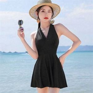 홀터넥 여성 원피스 수영복 체형커버 원피스 수영복 모노키니 여름