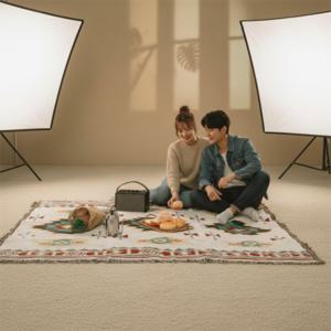 차박 피크닉 매트 에스닉 패턴 블랭킷 90x248cm 대형 카펫