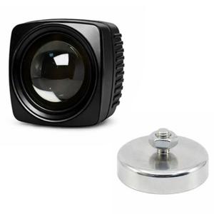 LED 작업등 작업차량 포인트램프 서치라이트 안전 보조등 레드 고정자석 실버 48mm