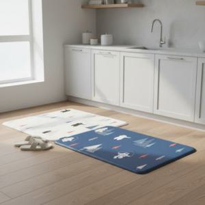 푹신한 고밀도 14T 양면 PVC 주방매트 120x45 대형 거실 발매트