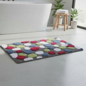 조약돌 디자인 욕실 발매트 현관 입구 주방 매트 50x80 포근한 러그