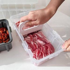 고급형 김치커터 밀폐용기 투명 김치절단기 채소슬라이서 절임채소 커팅보관통 칼내장 다용도용기
