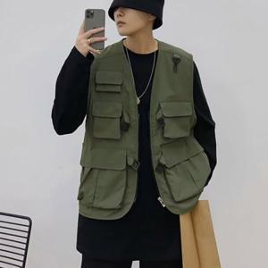 남자 캐주얼 스포티 시티보이 패션 포켓 베스트 조끼