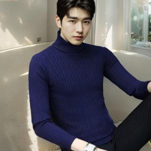 목폴라 남자 터틀넥 니트 케이블 정장니트 꽈배기 목폴라 캐주얼니트