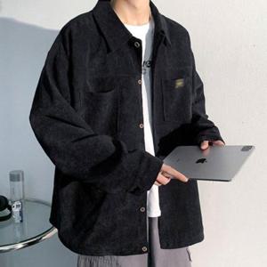 남성 루즈핏 코듀로이 소재 시티 보이 패션 남방 남자 셔츠 체크 오버핏 20대 티셔츠