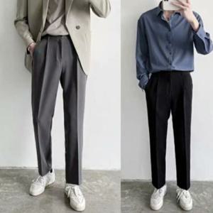 부츠컷팬츠 남자슬랙스 남성하의 부츠컷 출근룩 직장인 세미정장 와이드핏