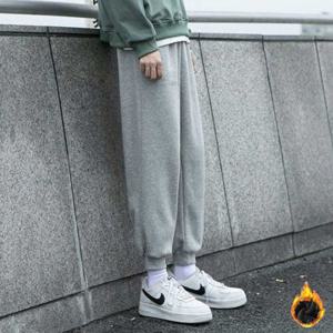 허리밴딩 겨울 조거팬츠 남자기모조거팬츠 남자작업복 남성융털바지 남자