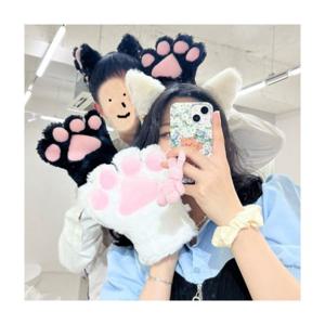 루미나D 고양이 발바닥 귀 머리띠 헤어밴드 손 장갑 2color