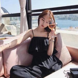 D 끈나시원피스 여름쉬폰 바캉스 어깨끈원피스 레이스