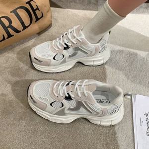2컬러 키높이운동화 여자스니커즈 어글리슈즈 여자운동화 데일리 메쉬운동화