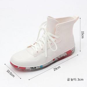EAS 남성용 하이탑 운동화 레인부츠 270mm 화이트 장화