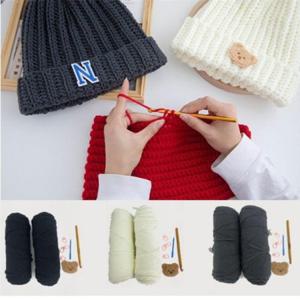 DIY 코바늘 모자 패캐지 손뜨개 만들기 집콕 취미 패키지 비니 키트 니트 뜨개질